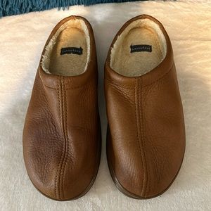 Lands end leather slippers. Size 8